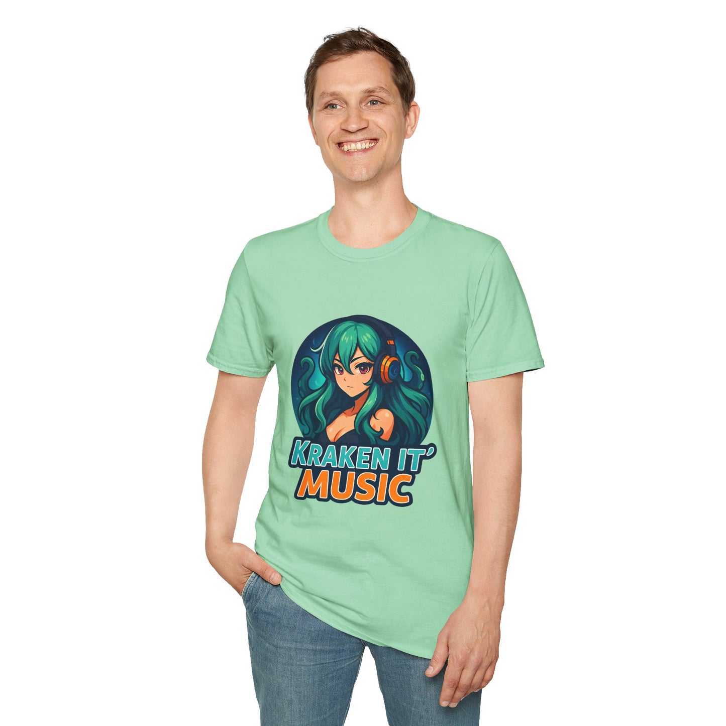 Kraken It Music T-Shirt | Unisex Softstyle Shirt for Music Lovers