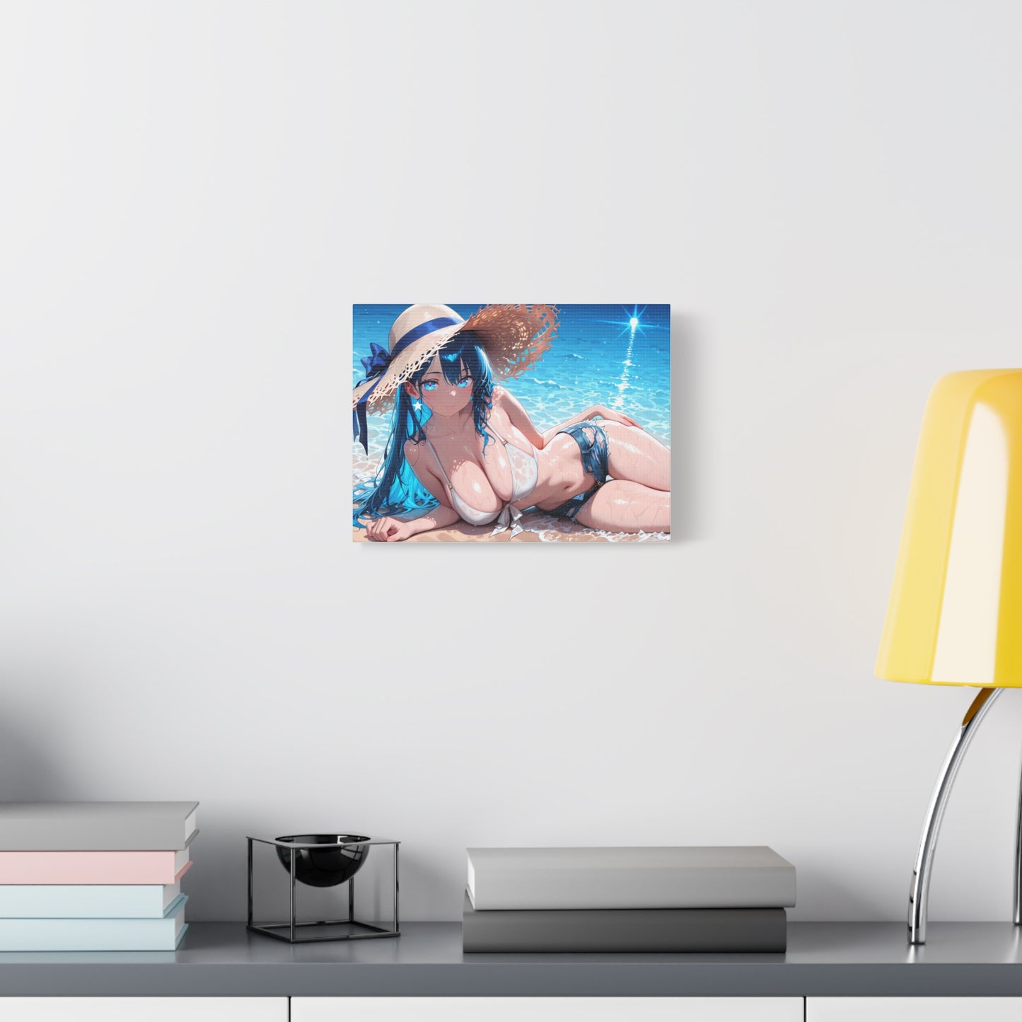 Canvas Print Anime Waifu Beach Wall Art
