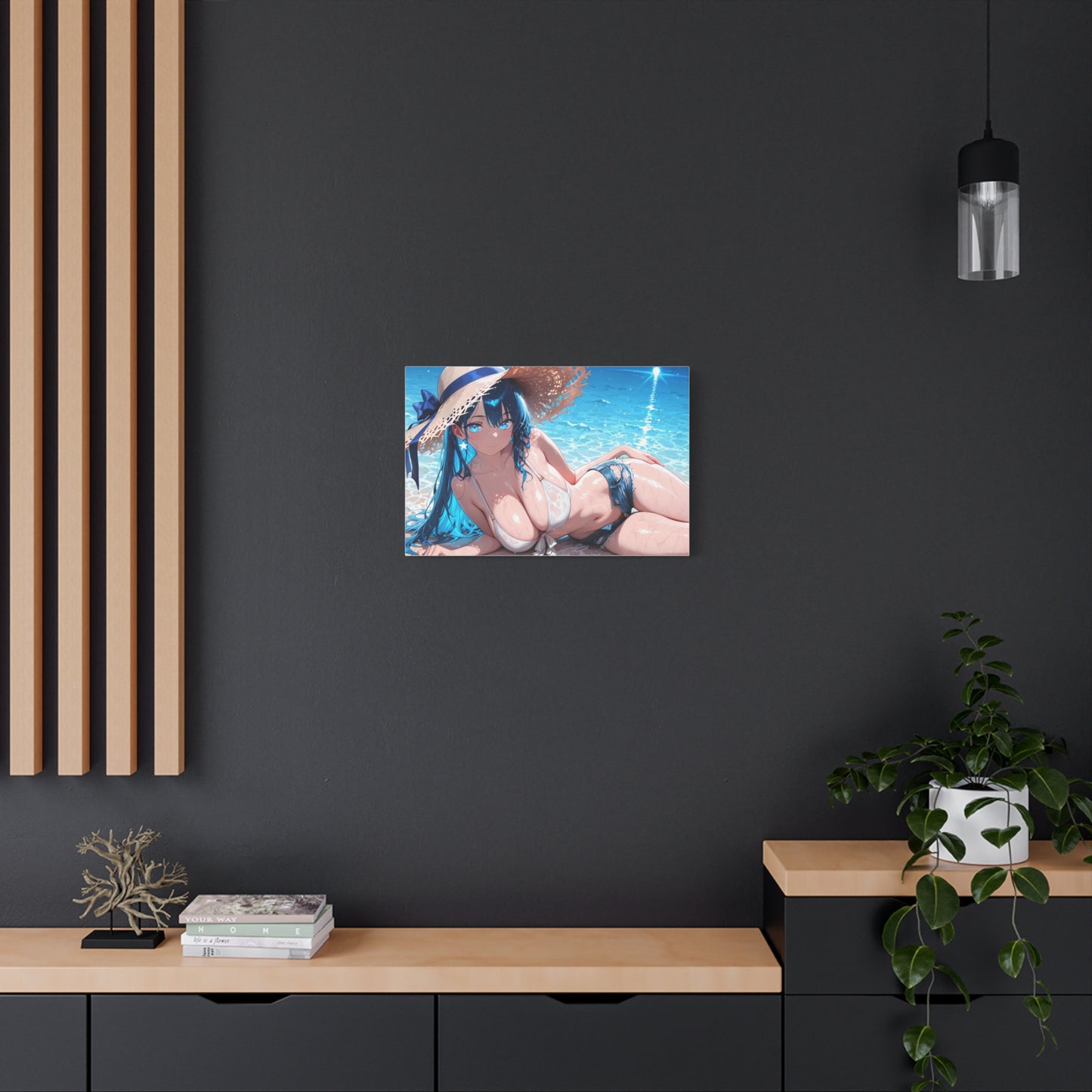 Canvas Print Anime Waifu Beach Wall Art