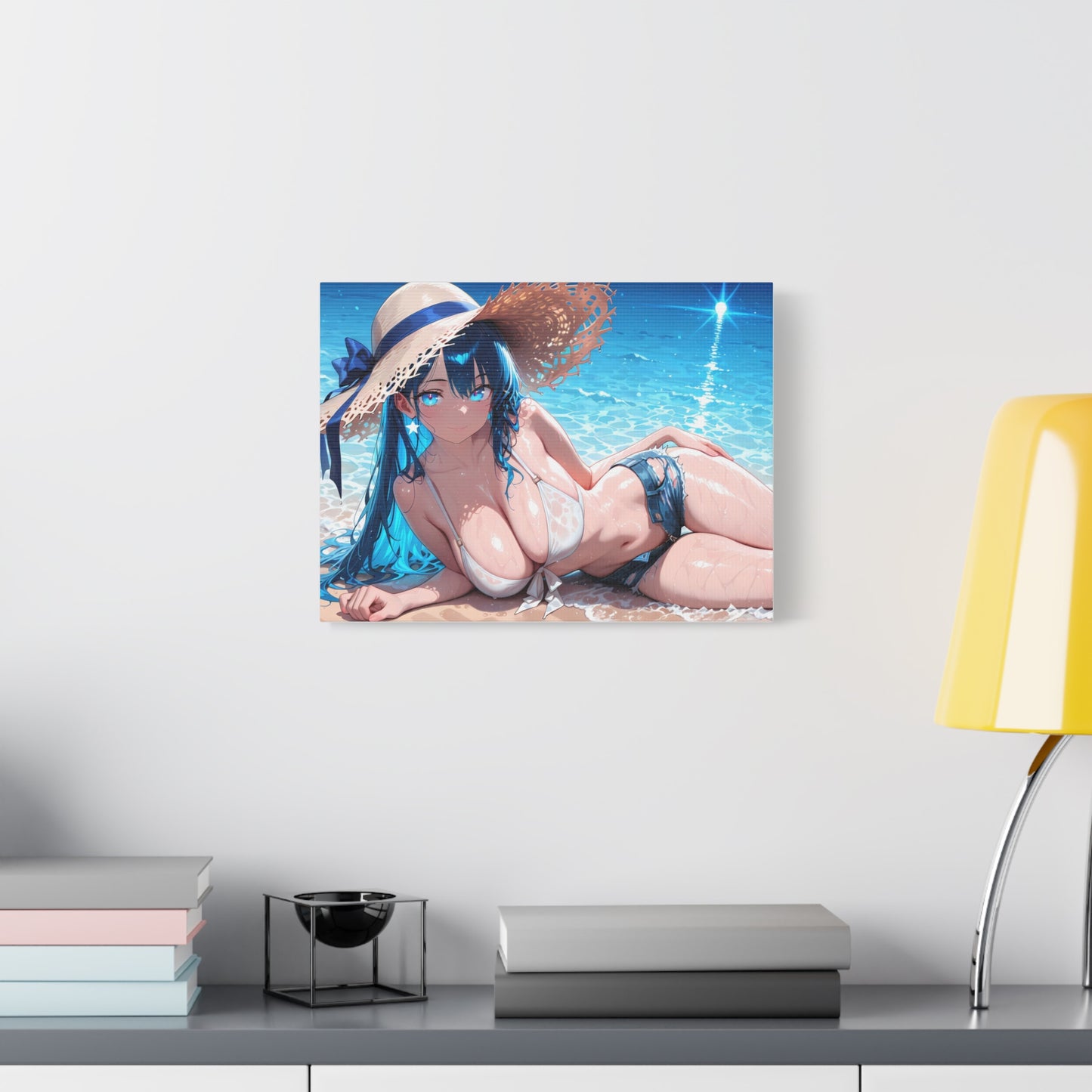 Canvas Print Anime Waifu Beach Wall Art