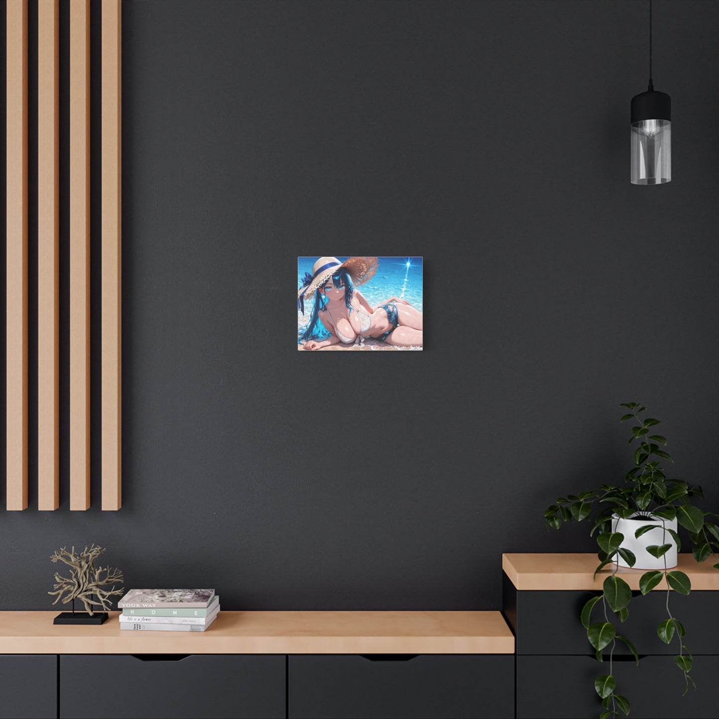 Canvas Print Anime Waifu Beach Wall Art