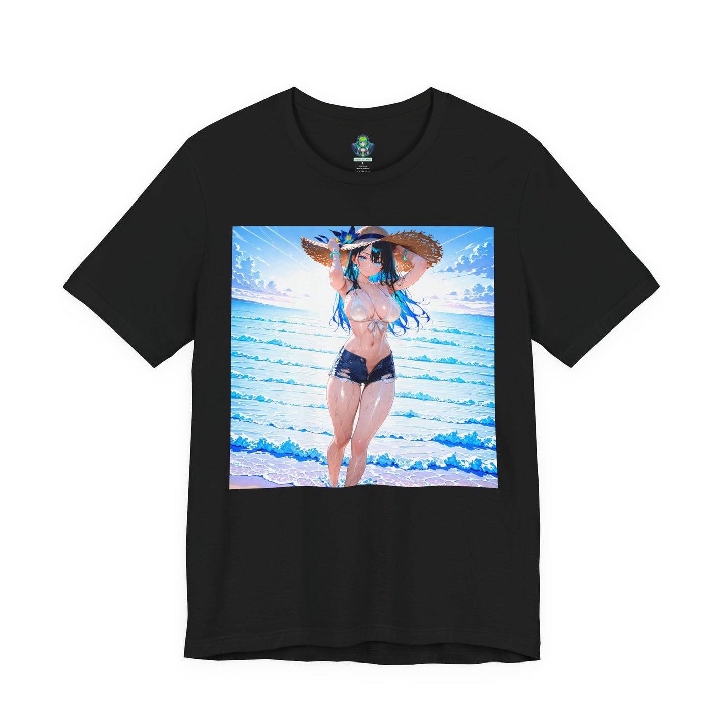 Summer Wave Waifu β Anime Graphic T-Shirt