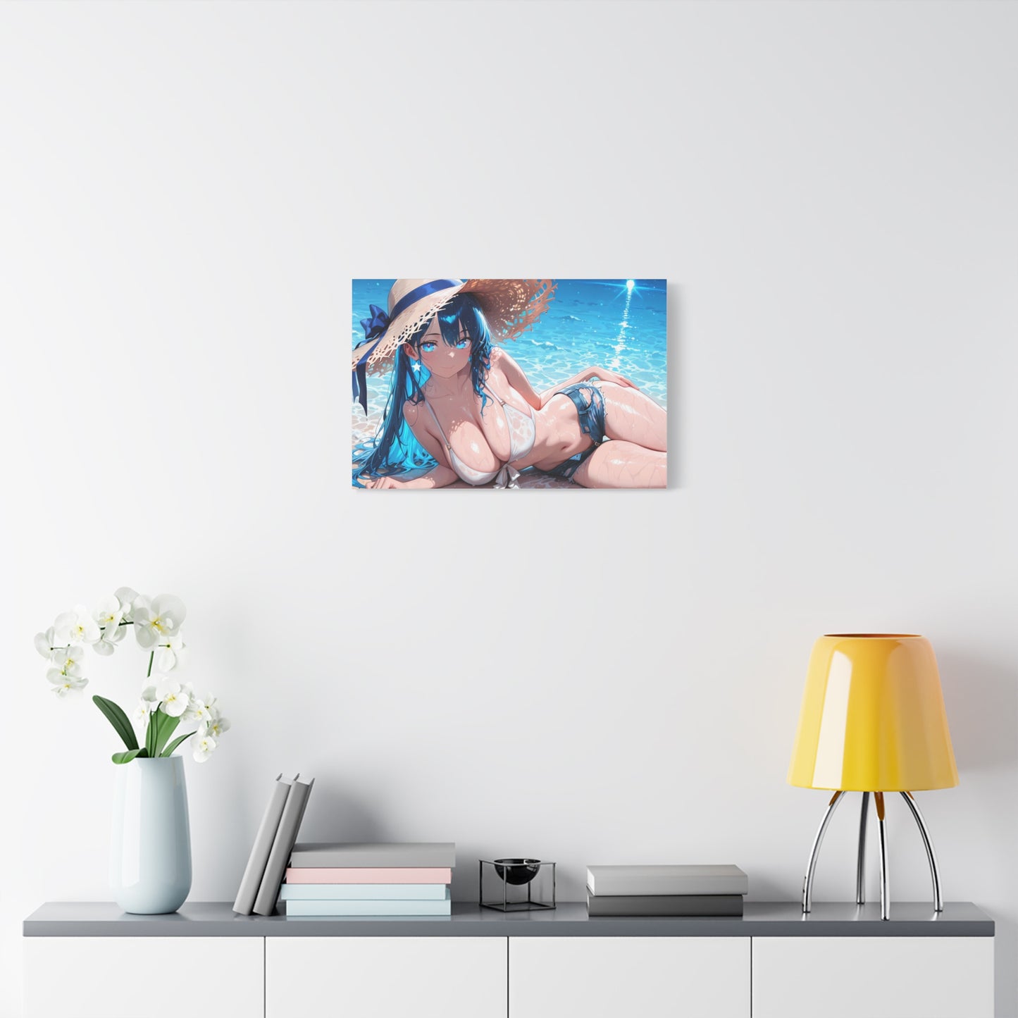 Canvas Print Anime Waifu Beach Wall Art