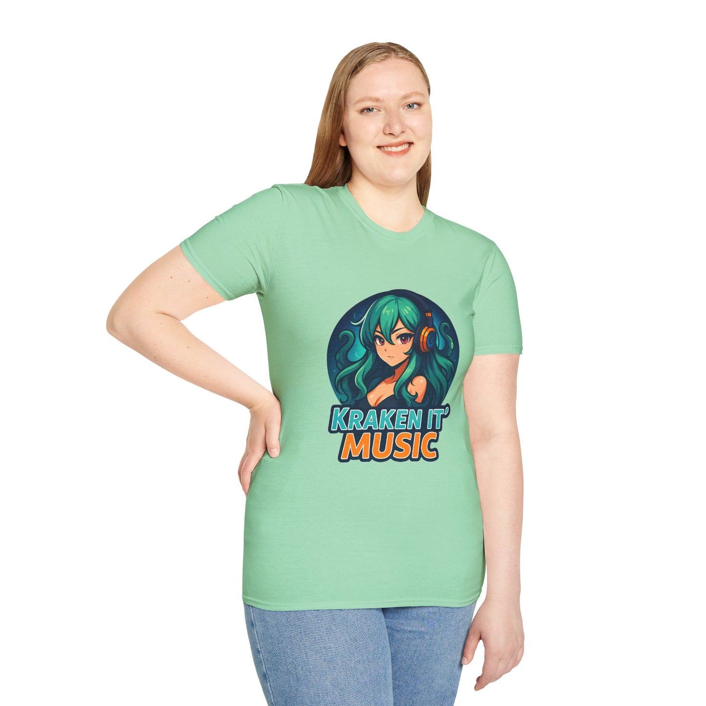 Kraken It Music T-Shirt | Unisex Softstyle Shirt for Music Lovers
