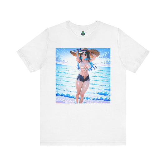Summer Wave Waifu – Anime Graphic T-Shirt