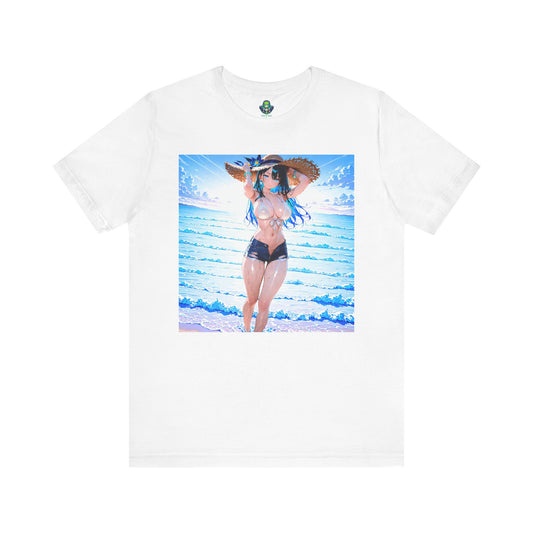 Summer Wave Waifu – Anime Graphic T-Shirt